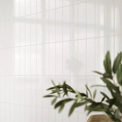 Produktbild von Fliese Pure Weiß Glänzend 7,5x30 Weiß Glänzend | 7,5x30 cm | 1 m²/s