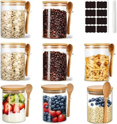 Produktbild von Küchengläser Set 8 Stück Glas Luftdicht Transparent 540 ml