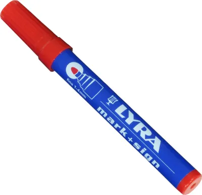 Produktbild von LYRA Permanentmarker, rot, 2-6 mm, schnell trocknend, wasserfest, lichtbeständig