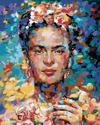 Obrázek produktu pro Zuty - Malování podle čísel - BAREVNÁ FRIDA, 40x50 cm, bez rámu a bez vypnutí plátna