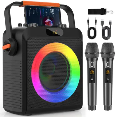 Produktbild von JYX Karaoke Maschine mit 2PCS Mikrofon, Bluetooth Lautsprecher für Party