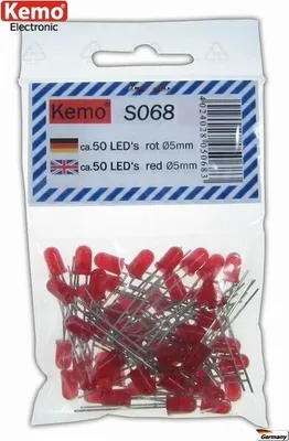 Produktbild von Elektronikbauteil für Bastler und Hobbyelektroniker, Rot, Ø 5mm, ca. 50 Stück