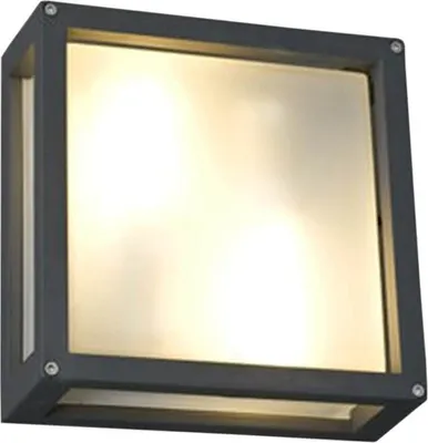 Produktbild von Außenwandleuchte Modern "Indus" Anthrazit Metall 2-flammig Wandlampe Balkon Terrasse Garten