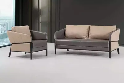 Produktbild von Büromöbel-Set Zweisitzer Sessel Luxus Arbeitszimmer-Einrichtungsset