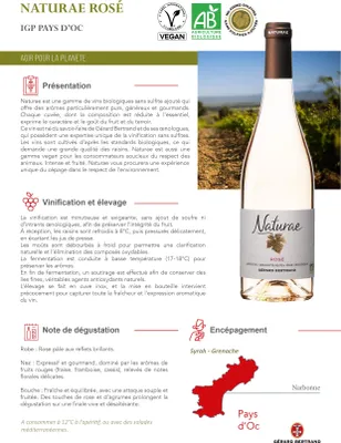 Image de Gérard Bertrand Naturae Syrah Rosé IGP 2024 13,5% Vol. 0,75l