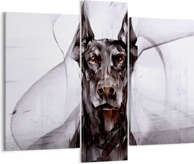 Produktbild von Bild auf Leinwand - Leinwandbild - Hund Abstraktion - 95x80cm - Wand Bild - Wanddeko - Wandbilder - Leinwanddruck - Bilder - Kunstdruck - Wanddekoration - Leinwand bilder - Wandkunst - CB95x80-3999