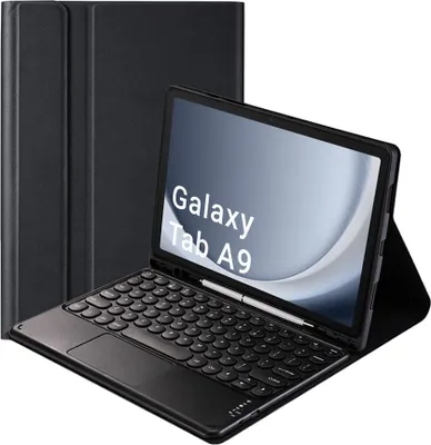 Zdjęcie produktu dla Etui z klawiaturą Bluetooth touchpad do Samsung Galaxy Tab A9 8.7 CFX110 (Czarne)