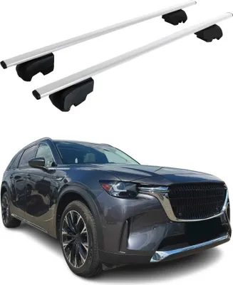 Image de Barres de toit Transversales pour Mazda CX-90 2025 Fer Argent ABE