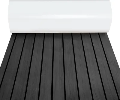 Produktbild von SWANEW Bodenbelag Matte Teak Decking Marine Boot Bodenbelag Eva-Schaum Anti-Rutsch, für Boote Yacht Marine Bodenbelag ,1pcs 240x90cm Streifen (Dunkelgrau)