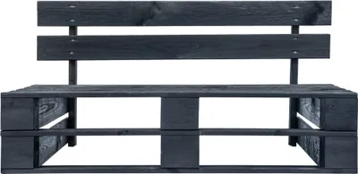 Produktbild von vidaXL Garten-Palettenbank Holz Schwarz