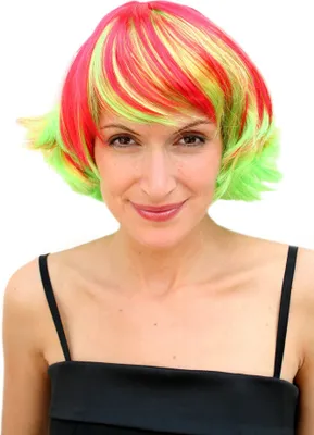 Produktbild von WIG ME UP KNALLIG! Party Perücke Rot Gelb LM-203