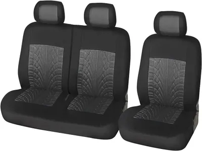 Obrázek produktu pro Potahová sada 2+1 pro nákladní vozidla, prodyšný polyester, sada pro osobní automobily a dodávky, určená do interiéru