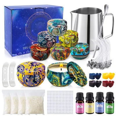 Image de Kit de fabrication de bougies - Ensemble complet pour débutants, avec parfums et accessoires
