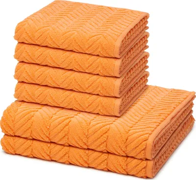 Produktbild von Ross Sensual Skin 4 X Handtuch 2 X Duschtuch im Set Walkfrottee aus Baumwolle 500 g/m², Elegantes Design, Zopfmuster mit gewebter Bordüre