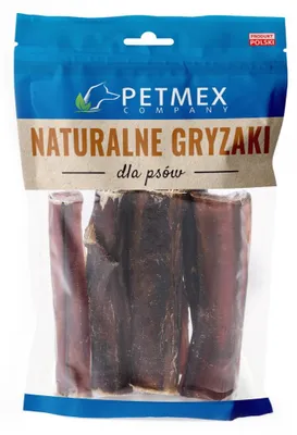 Produktbild von Petmex Rindfleischpenis-Stück 12cm Natürlicher Hunde-Leckerli-Kauartikel 5 Stück.