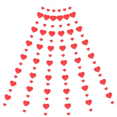 Produktbild von Solidchoice – Herzförmige Dekorationen für Valentinstag – 6 Stück, 2,2 Meter