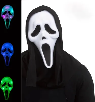 Produktbild von Original Ghost Face Scream LED Leucht-Maske mit Farbwechsel