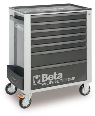 Produktbild von Werkzeugwagen mit Beta-Füllung, 7 Schubladen, 240 Teile, BW 2400S G/7 E-S, grau