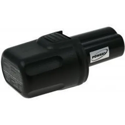 A black battery pack is shown against a white background.