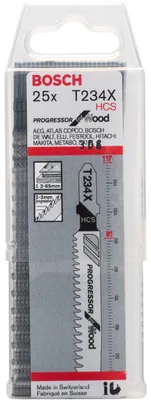 Image de Lame de scie sauteuse T 234 X Progressor for Wood, pack de 25