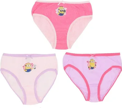 Produktbild von Minions Slips 3er-Pack – Bequeme Baumwoll-Unterwäsche für Mädchen 98/104