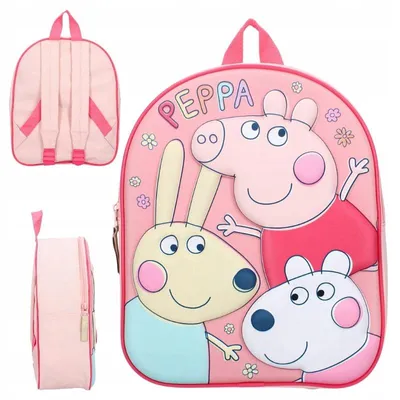 Zdjęcie produktu dla Plecak Peppa Pig 3D - praktyczny towarzysz do szkoły i w czasie wolnym