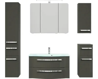 Obrázek produktu pro Koupelnová sestava Pelipal xpressline 4005 152 cm šedá vysoký lesk 4005.0906111124