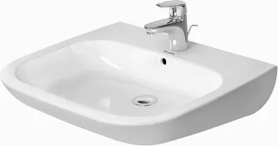 Immagine prodotto di Duravit D-Code lavabo, avec trou pour robinetterie, avec trop-plein, 600x555x155mm, blanc brillant, 2312600000, 2312600000