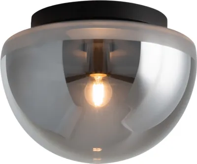 Productafbeelding van Zwarte, ronde, glazen plafondlamp, model Glassy, 1xE27, 60W, merk Maytoni