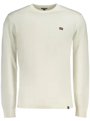 Produktbild von Weißes Herren Langarmshirt mit Stickerei - Norwegischer Stil 1963
