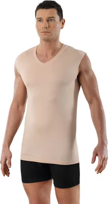 Produktbild von ALBERT KREUZ Herren Unterhemd unsichtbar V-Ausschnitt ohne Arm Micromodal light, 07/XL