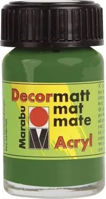 Produktbild von Marabu Acrylfarbe "Decormatt", olivgrün, 15 ml, im Glas