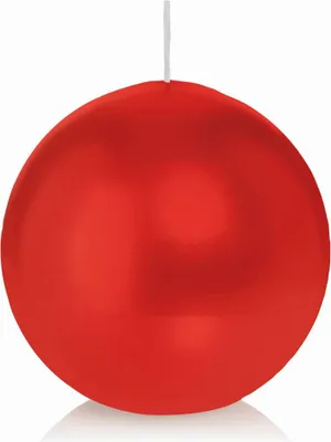 Produktbild von INNA-Glas Kugelkerze MAEVA, rot, Ø10 cm, 46h -  Germany - Dekorative Kerze