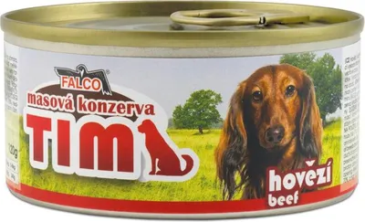 Obrázek produktu pro Konzerva pro psy Falco TIM 120g hovězí