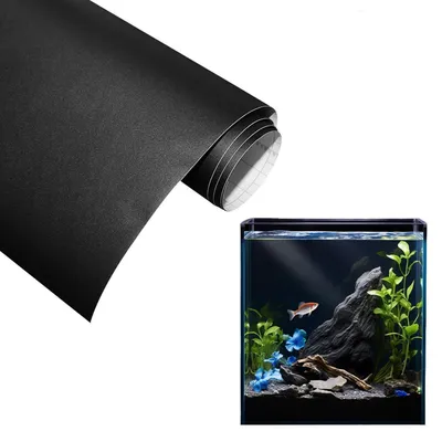 Zdjęcie produktu dla Folia tła do akwarium, samoprzylepna, 30 x 200 cm, kolor czarny