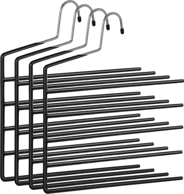 Produktbild von Hoppa! | Hosenbügel | 4er-Set, rutschfest, platzsparend
