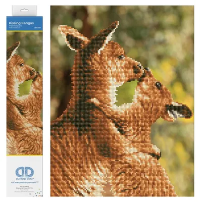Diamond Painting Kissing Kangas 31x41 cm, Bastelset