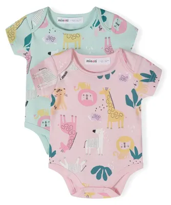 Produktbild von Minoti Baby Bodys Baumwolle kurzarm Grün Gr. 50 für Mädchen