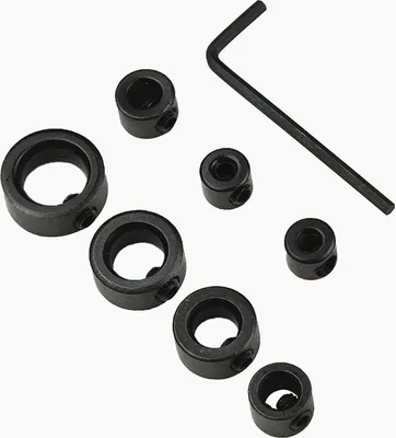 Produktbild von 8 Stück Holz Bohrer Locator 3-16 mm Schaft Tiefenanschlag Positionierer Bohrer für Holzbohrer mit Sechskantschlüssel Bit Werkzeug