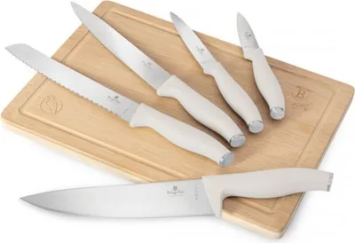 Obrázek produktu pro Berlinger Haus Leonardo sada 5 kuchyňských nožů s prkénkem BH2966
