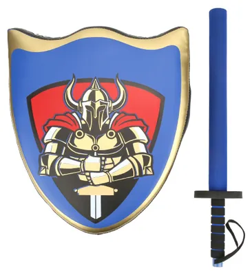 Productafbeelding van Kinder Taekwondo, bokstraining, gevecht, ridder, schild, zwaard, rollenspel, kostuum, accessoires, blauwe set