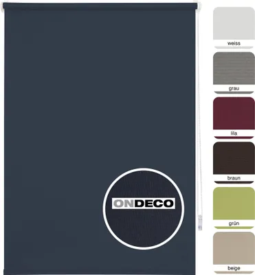 Produktbild von Tageslichtrollo Klemmträger ohne Bohren Farbe: Dark-Blue, Größe: 120x160 cm