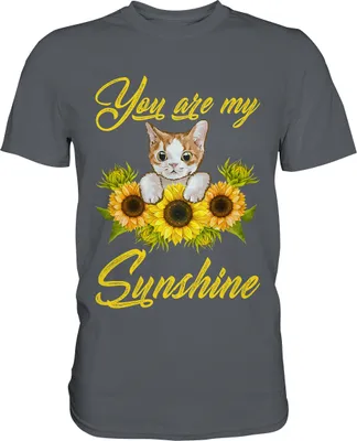 Produktbild von Katze Sonnenblumen T-Shirt Gärtner Geschenk – Dark Grey / S