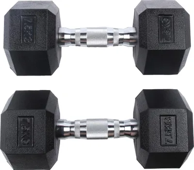 Produktbild von Einheitsgröße STR-130|SPORTINATOR 7,5 kg Hexagon Hantel 2er-Set