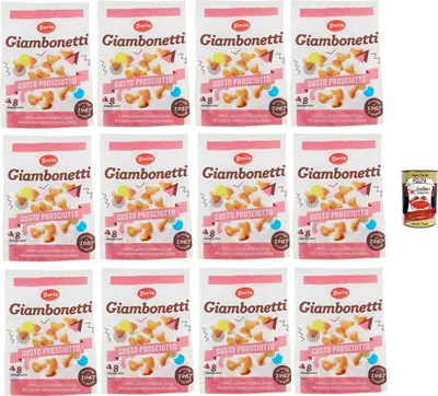 Produktbild von Doria Giambonetti Prosciutto, Herzhafter, im Ofen gebackener Schinkengeschmack, 12x 320 g + Italian Gourmet polpa 400g
