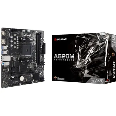 Produktbild von Biostar A520MT, AMD, Sockel AM4, AMD Ryzen™ 3, Sockel AM4, DDR4-SDRAM, 64 GB
