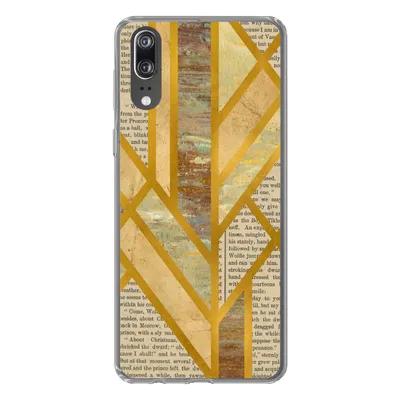 Produktbild von MuchoWow® Handyhülle Schutzhülle Hülle für Huawei P20 Gold - Marmor - Vintage Silikon Softcase Handy Hülle - Hardcover