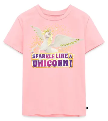 Produktbild von Spreadshirt Mia and Me Onchao Glitzer Wie Ein Einhorn Kinder Premium T-Shirt, 110/116 (4 Jahre), Rosa