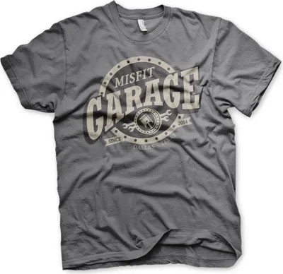 Produktbild von Misfit Garage Piston Sign T-Shirt - Medium - DarkGrey