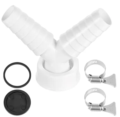 Y-Abwasseradapter Doppelanschluss mit 2 Schlauchschellen